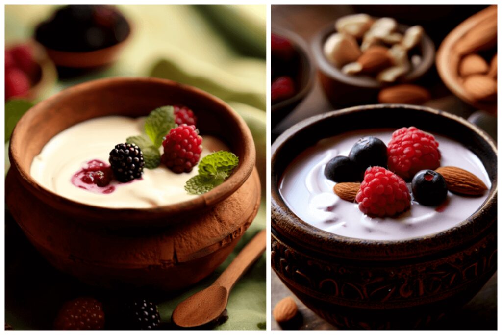 Ayurvedisches Kühlender Joghurt mit Beeren